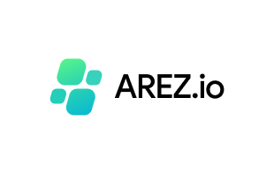 Arez.io logo + text black